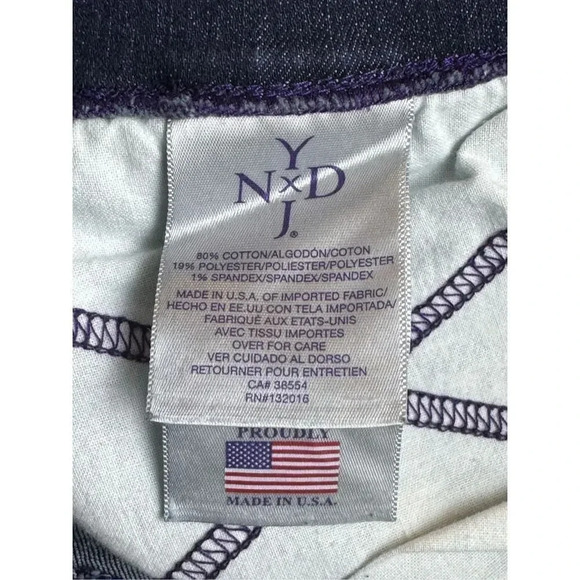 NYDJ Skinny Ankle Pull-On Jeans Legging 4P Dark Wash Lift Tuck Pockets Waist 28” - Picture 8 of 8